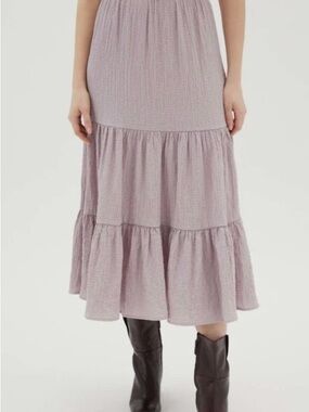 Urban Outfitters Lilac Tiered Midi Skirt NWT